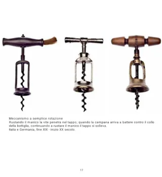 Antico cavatappi in legno e ottone