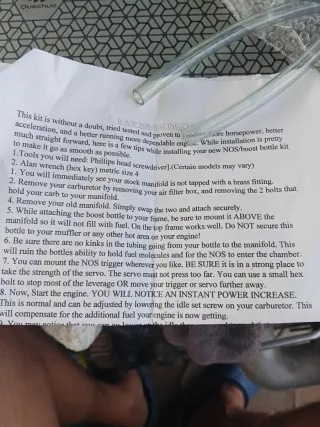 Coche Radio Control Gasolina Botella Boost Potente