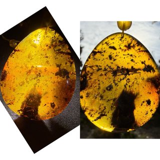 Collar de ámbar con colgante grande