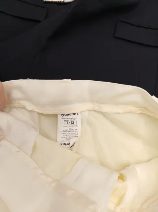 Traje de comunión negro y blanco