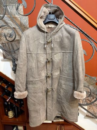 Cappotto Montone sherling vera Pelle con cappuccio