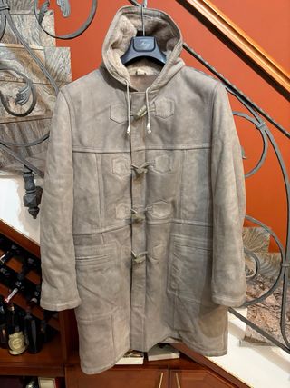 Cappotto Montone sherling vera Pelle con cappuccio