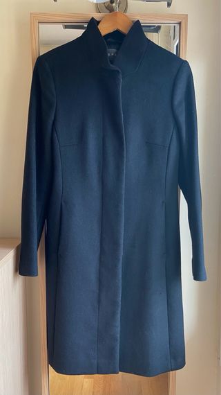 Abrigo Esprit Negro Largo Mujer