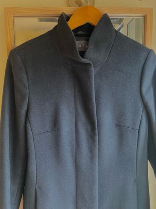 Abrigo Esprit Negro Largo Mujer