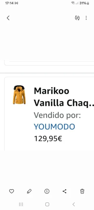 Chaqueta de nieve amarilla con capucha