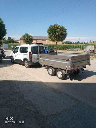 Remolque basculante 260x160x50 Doble eje con freno