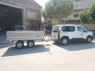 Remolque basculante 260x160x50 Doble eje con freno