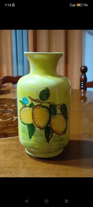 Vaso ceramica sorrentina decorato