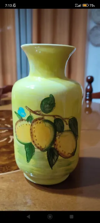 Vaso ceramica sorrentina decorato