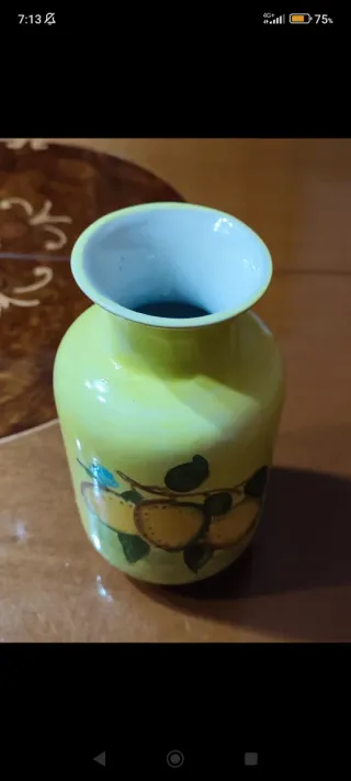 Vaso ceramica sorrentina decorato