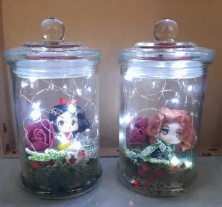 Tarro cristal con Princesas Disney San Valentín