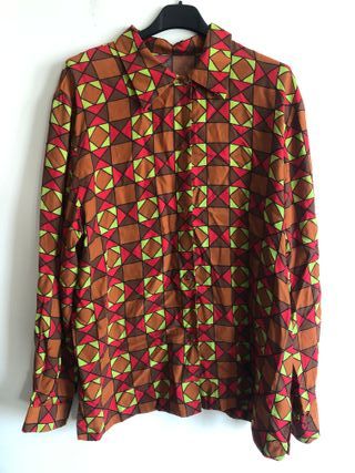 Camicia vintage fantasia geometrica