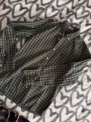 Camisa cuadros corte Customfit y cuello camisero