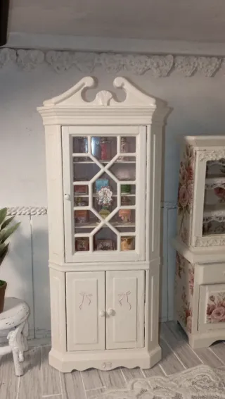 Vetrina Angolare Romantica Dollhouse 1:12