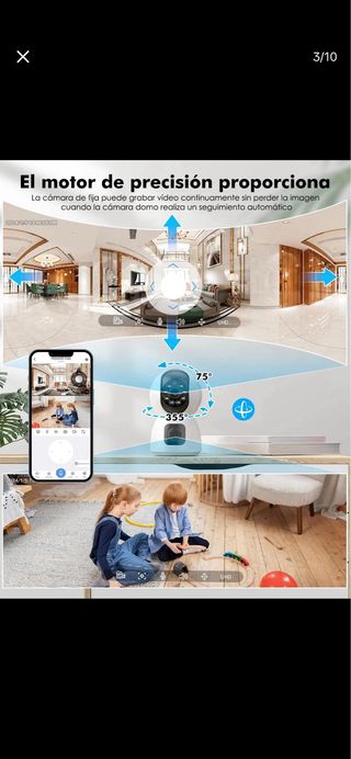 Cámara Vigilancia YESK 2K 4MP WiFi