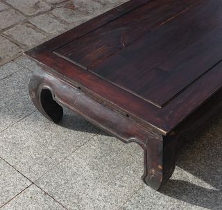 MESA DE TEKA ESTILO COLONIAL