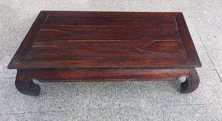 MESA DE TEKA ESTILO COLONIAL