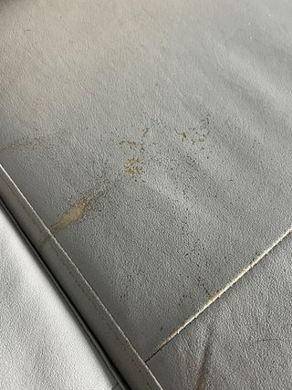 Sofá Cama Beige Piel Sintética