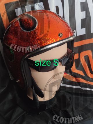 Casco flames orange Taglia S