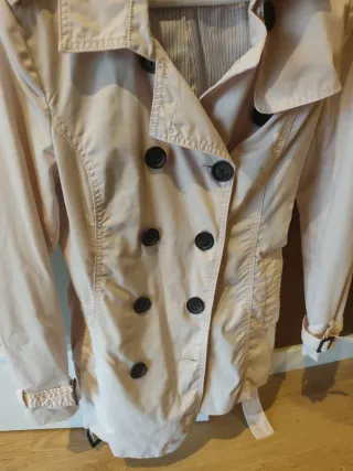 Gabardina beige/rosa