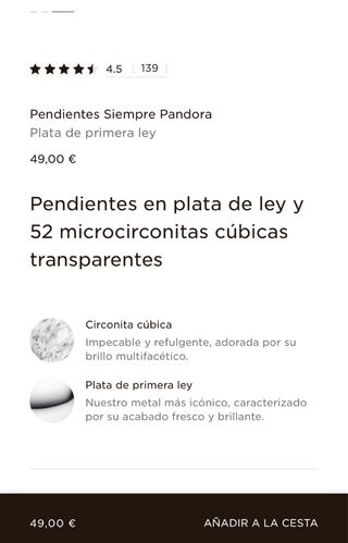 Conjunto Pandora Anillo y Pendientes