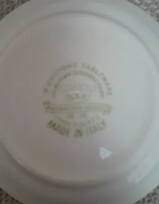 Juego 6 tazas café y platos Ironstone