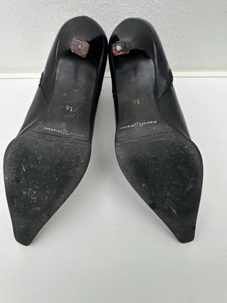 Botines de piel negro, 36