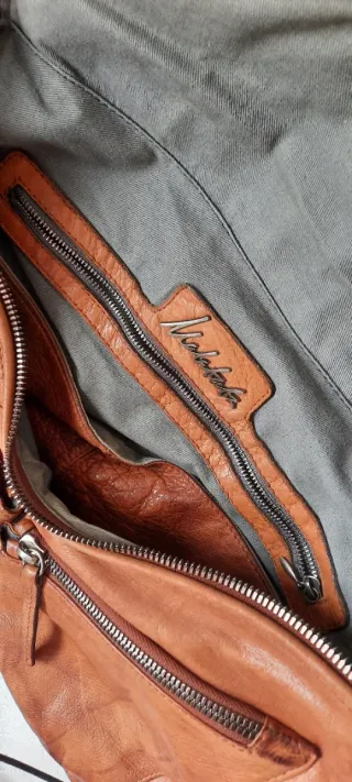 Malababa Bolso Mochila Marrón Piel