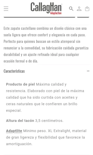 Zapato Castellano Callaghan Rojo