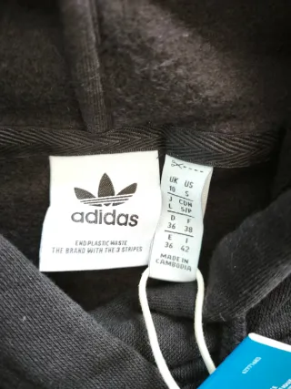 Sudadera Adidas Crop Negra T.S/36