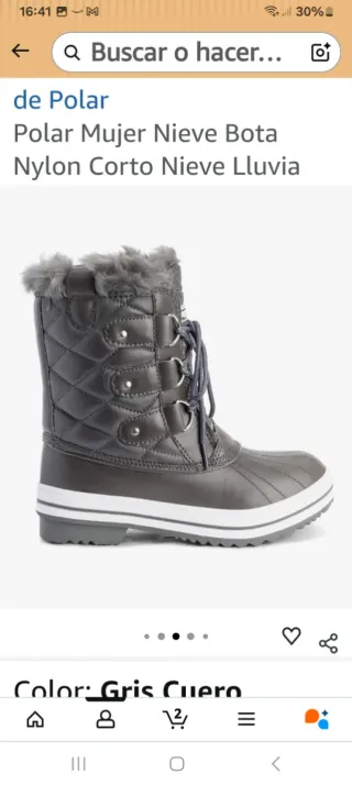 Botas de Nieve Polar Mujer Talla Corta