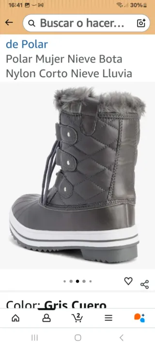Botas de Nieve Polar Mujer Talla Corta