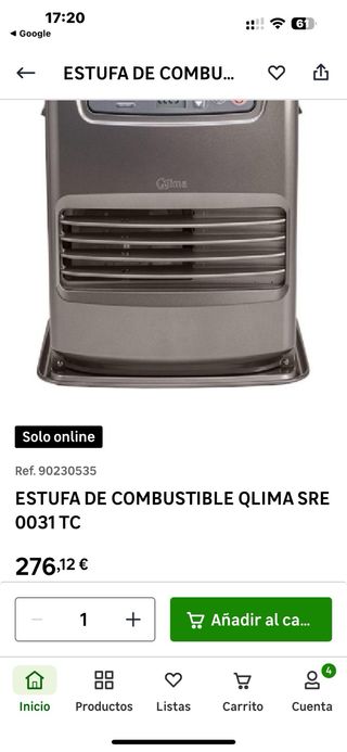 Estufa parafina Qlima SRE 0031 TC