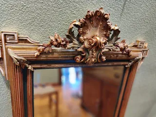Espejo Clásico Madera y Dorado