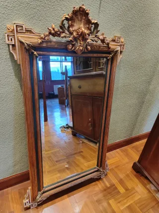 Espejo Clásico Madera y Dorado