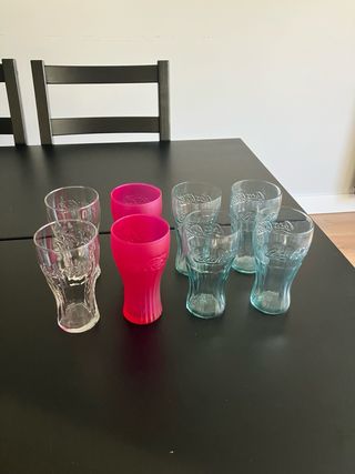 Lote 8 vasos Coca-Cola sin estrenar