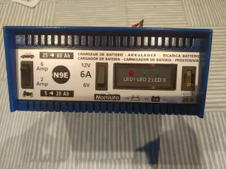 Cargador batería coche y moto 25/60 Ah