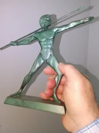 Figura Bronce Griego Lanzador