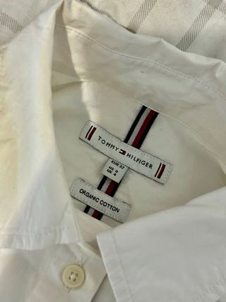 Camisa Tommy Hilfiger Blanca Rayas