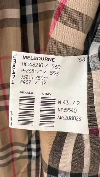 Gabardina Burberry Hombre Beige