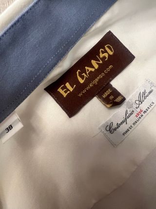 Camisa El Ganso Blanca Hilo Talla M