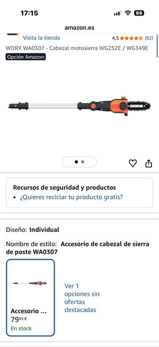 Cabezal motosierra WORX WA0307