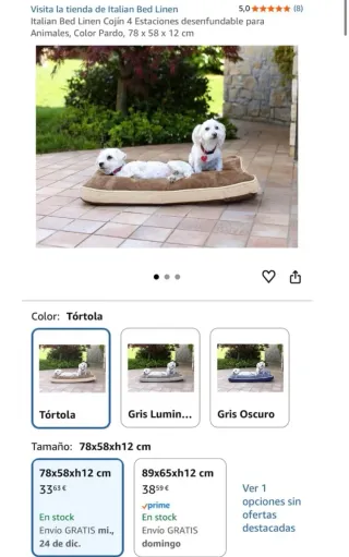 Cama Perro 78x58cm NUEVA!