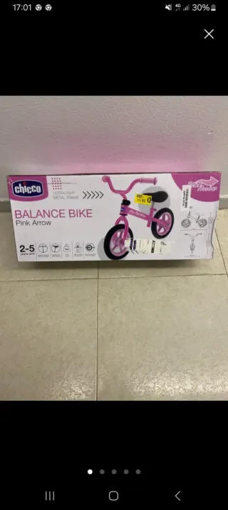 Bicicleta sin pedales Chicco Pink Arrow