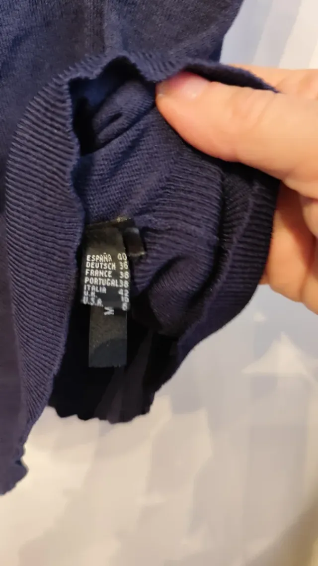 Jersey azul punto de seda