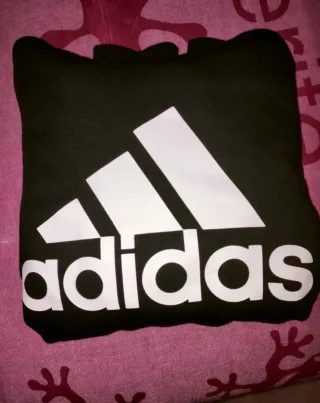 Sudadera Adidas Negra Logo Grande