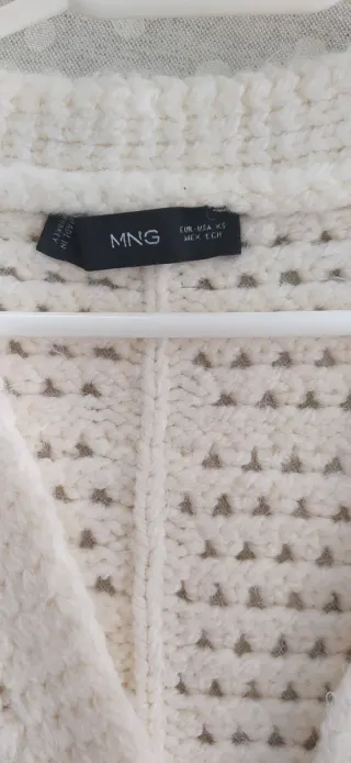 Cárdigan de punto beige talla única