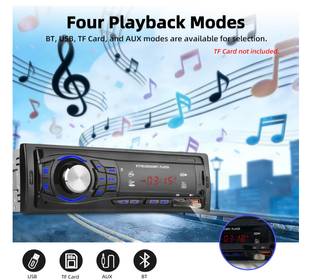 Autoradio Bluetooth 1 DIN 2 USB FM Vivavoce