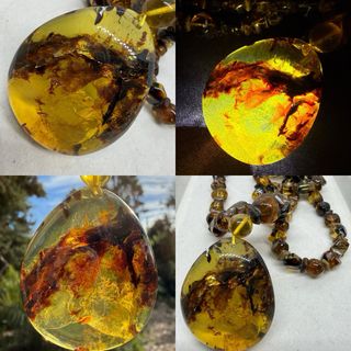 Collar de ámbar con colgante