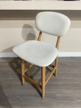 Taburetes Altos Asiento Acolchado Madera